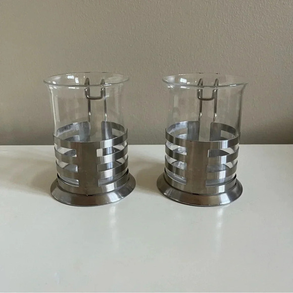 PRIMUS Coffee Glass Stainless Steel Mug Cup Set Of 2 Replacement Handle 3.75 in - Picture 4 of 7